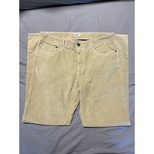 Faherty Jeans Stretch Corduroy Khaki 34X31 5 Pocket Design Cotton NWOT Mens